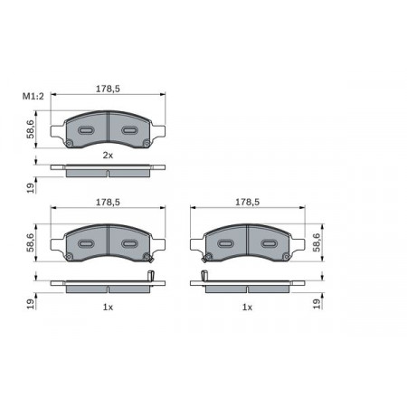 Set placute de frana Fata CHEVROLET TRAILBLAZER 4.2 09.02-12.09 BOSCH 0 986 494 966
