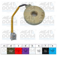 Stuurhoeksensor Stuurwielsensor ABARTH 500 / 595 / 695 500C / 595C / 695C GRANDE PUNTO FIAT 500 500 C GRANDE PUNTO OPEL CORSA C CORSA D MERIVA A MERIVA B 0.9-1.9D 05.03- MEAT & DORIA MD93059