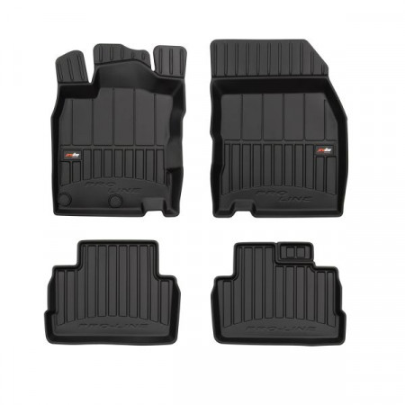 Conjunto de tapetes TPE 4 pcs dutos proLine 3D dianteiro/traseiro conjunto cor preto NISSAN QASHQAI II 11.13- Versão crossover: AWD/4WD / FWD FROGUM FRG 3D409538