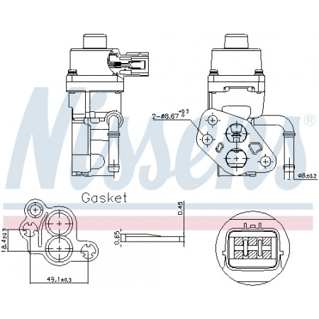 AGR-Ventil AGR VOLVO C30 S40 II S80 II V50 V70 III FORD C-MAX FIESTA V FOCUS C-MAX FOCUS I FOCUS II GALAXY II GALAXY MK II KUGA II MAVERICK MONDEO II MONDEO III 1.8-2.5 08.96- NISSENS NIS 98168
