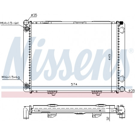 Kühler, Motorkühlung Motorkühler MERCEDES 190 W201 2.5D NISSENS NIS 62734A