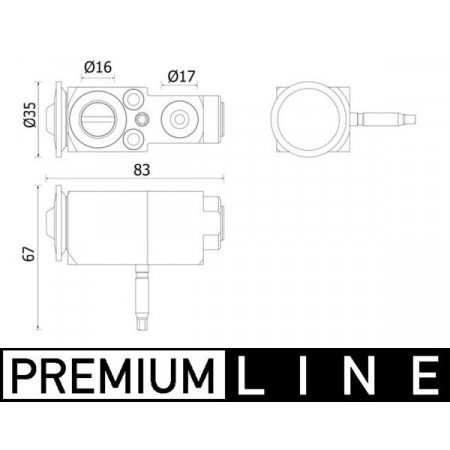 Expansionsventil, Klima Klimaventil BMW 5 G30 F90 5 G31 6 GRAN TURISMO G32 7 G11 G12 8 G14 F91 8 G15 F92 8 GRAN COUPE G16 F93 X5 G05 X5 G05 F95 X6 G06 1.6-6.75 07.15- MAHLE AVE 140 000P