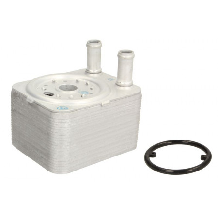 Oil cooler, engine oil Oil cooler with easy fit elements with seal AUDI A2 A3 A4 ALLROAD B8 A4 B5 A4 B6 A4 B7 A4 B8 A5 A6 C5 A6 C6 A8 D2 A8 D3 Q5 Q7 TT FORD GALAXY I 1.4D-3.6 09.95- NISSENS NIS 90655