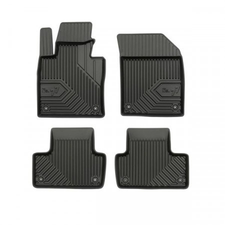 Jeu de tapis en caoutchouc Tapis de sol TPE 4 pcs conduits No. 77 ensemble avant/arrière couleur noir VOLVO XC60 II 03.17- FROGUM FRG77407848