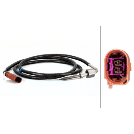 Sensor uitlaatgastemperatuur Uitlaattemperatuursensor voor DPF SKODA SUPERB I VW PASSAT B5.5 1.9D/2.0D 11.00-03.08 HELLA 6PT014 494-841