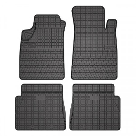 Conjunto de tapetes de borracha 4 peças conjunto dianteiro/traseiro BASIC cor preto RENAULT KANGOO 08.97- Van FROGUM MMT A040 0649