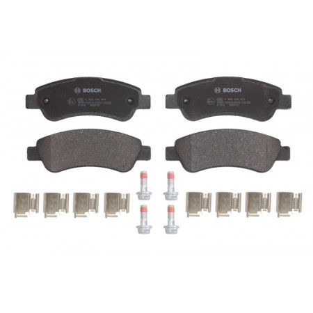 Bremsbelagsatz hinten mit Einbauanleitung mit Feder mit Extras mit Dämpfungsbelag CITROEN JUMPER FIAT DUCATO PEUGEOT BOXER 2.0D-3.0D 04.06- BOSCH 0 986 494 604