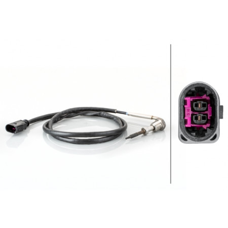 Sensor, temperatura de los gases de escape Sensor de temperatura de escape antes del turbo AUDI A3 VW BEETLE GOLF VI JETTA III 2.0D 09.04-07.16 HELLA 6PT014 494-671