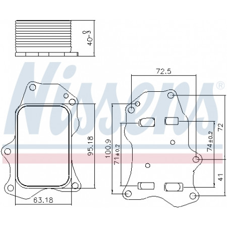 Ölkühler, Motoröl Ölkühler DS DS 3 DS 4 II DS 7 CITROEN BERLINGO BERLINGO/MINIVAN C3 AIRCROSS II C3 III C4 CACTUS C4 III C4 SPACETOURER C5 AIRCROSS C-ELYSEE GRAND C4 SPACETOURER 1.5D 06.17- NISSENS NIS 91234