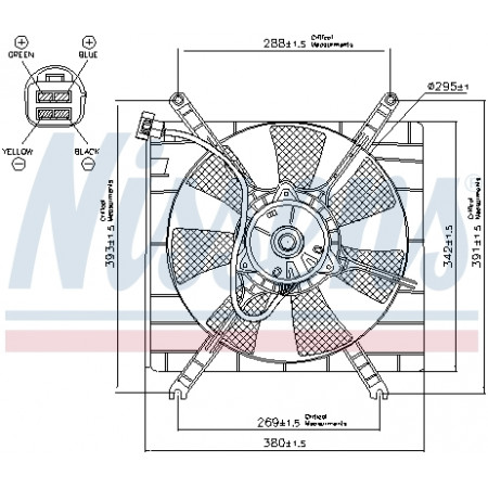 Ventilator, radiator Ventilator radiator cu carcasa SUZUKI LIANA 1.3/1.6 07.01- NISSENS NIS 85414
