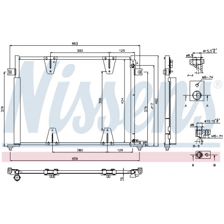 Condensator, climatizare A/C condenser with dryer SUZUKI GRAND VITARA I 2.0D/2.7 07.01-09.05 NISSENS NIS 940373