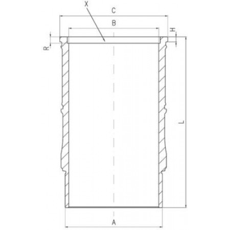 Camasa piston inner diameter: 125mm length: 237mm flange diameter: 150mm MERCEDES ACTROS MP4 / MP5 ANTOS AROCS CAPACITY CITARO 2 CONECTO TOURISMO II OM470.903-OM470.915 07.11- MAHLE 001 LW 00142 001