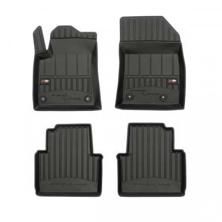 Conjunto de tapetes de borracha Tapetes TPE 4 pcs dutos proLine 3D dianteiro/traseiro conjunto cor preto CITROEN C3 AIRCROSS II 06.17- Crossover FROGUM FRG 3D408043