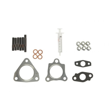 Conjunto de montagem, turbocompressor Kit de montagem do turbocompressor com juntas HYUNDAI ACCENT III ELANTRA IV ELANTRA V ELANTRA VI GETZ I10 I I20 I I20 II I30 MATRIX KIA CEE'D CERATO I PICANTO I 1.1D/1.5D/1.6D 12.04- ELRING EL522350
