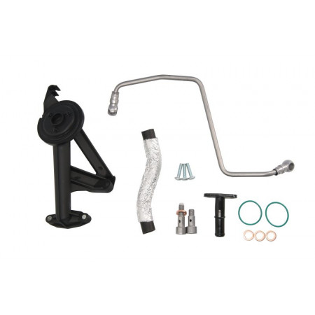 Conjunto de montaje, turbocompresor Kit de montaje de turbocompresor Con tubos y filtro de cárter de aceite manguera corta-tubo junta de tubo de aceite junta de tubo de aceite con pernos y juntas CITROEN BERLINGO BERLINGO MULTISPACE 1.6D 07.04- EVORON EV