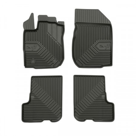 Juego de alfombrillas de goma Alfombrillas TPE 4 uds. Conductos No. 77 Conjunto delantero/trasero color negro DACIA SANDERO II RENAULT SANDERO/STEPWAY II 10.12- Versión hatchback: Estándar FROGUM FRG77408746