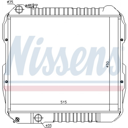 Radiateur, refroidissement du moteur Radiateur de moteur TOYOTA HILUX V VW TARO 2.4D NISSENS NIS 64845