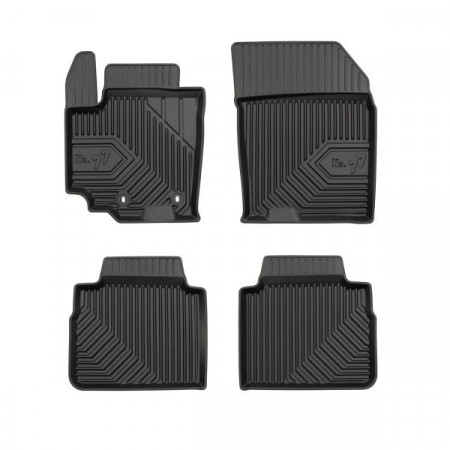 Set covorase cauciuc Floor mats TPE 4 pcs ducts No. 77 front/rear set colour neagra SUZUKI SX4 S-CROSS 08.13- FROGUM FRG77408036