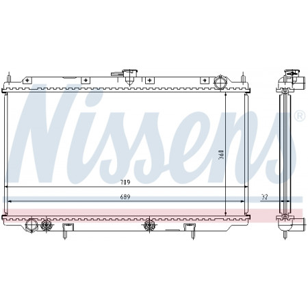 Kühler, Motorkühlung Motorkühler Automatisch NISSAN PRIMERA 1.6/2.0 NISSENS NIS 62924A