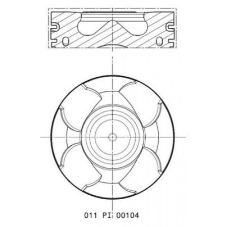 Piston 82 no rings ALFA ROMEO 147 GT CADILLAC BLS OPEL ASTRA H ASTRA H GTC ASTRA H/KOMBI SIGNUM VECTRA C VECTRA C GTS ZAFIRA B ZAFIRA B/MINIVAN SAAB 9-3 9-5 1.9D 04.04- MAHLE 011 PI 00104 000
