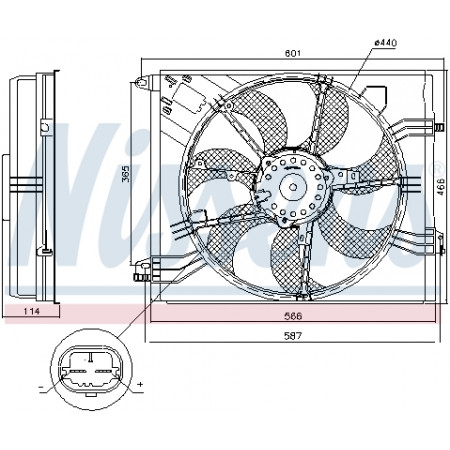 Ventola, radiatore Ventola radiatore con carter RENAULT MEGANE IV TALISMAN 1.2-2.0D 11.15- NISSENS NIS 85948