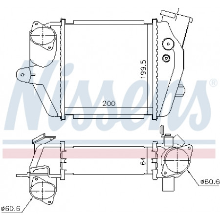 Ladeluftkühler, Kompressor Ladeluftkühler MAZDA 5 2.0D 02.05-05.10 NISSENS NIS 96032