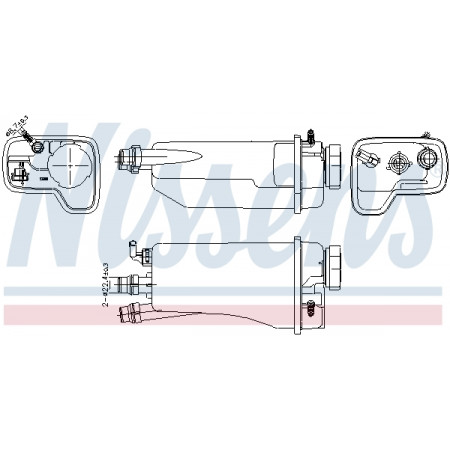 Expansion tank, cooling Expansion tank with level sensor BMW 5 E39 7 E38 08.95-05.04 NISSENS NIS 996361