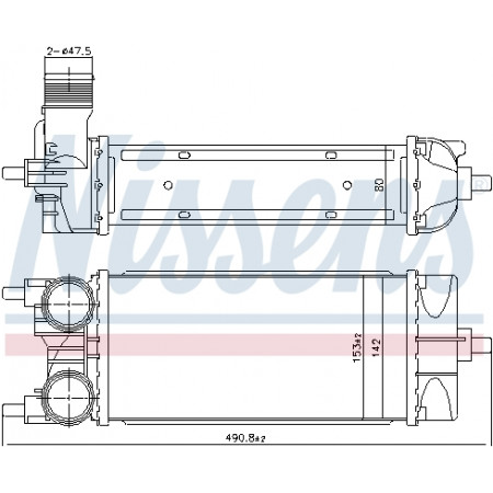 Intercooler, compressor Intercooler FORD ECOSPORT 1.5D 10.13- NISSENS NIS 961485