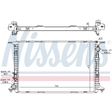 Kühler, Motorkühlung Motorkühler Automatik/Schaltgetriebe AUDI A8 D4 4.0 NISSENS NIS 60359