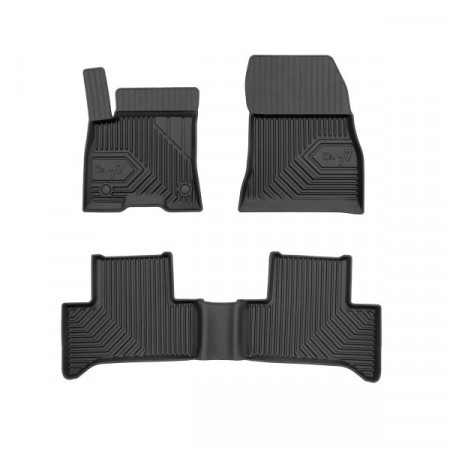 Set of rubber mats Floor mats TPE 3 pcs ducts No. 77 front/rear set color black MERCEDES EQA H243 02.21- SUV version: Electric FROGUM FRG77426993