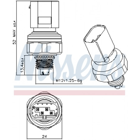 Pressostat climatisation Pressostat climatisation HYUNDAI IONIQ 5 Electrique 05.21- NISSENS NIS 301145