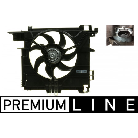 Ventilador, radiador Ventilador del radiador con carcasa SMART FORTWO 0.8D/1.0/Electric 01.07- MAHLE CFF 211 000P