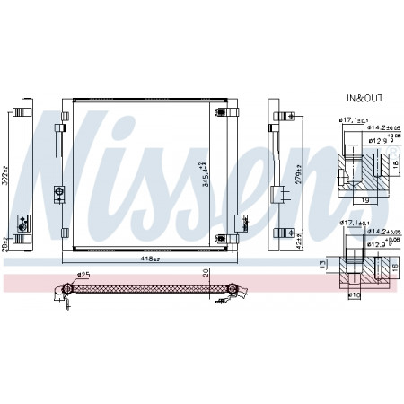 Condensor, airconditioning Condensor airco TESLA MODEL S Elektrisch 09.12- NISSENS NIS 940688