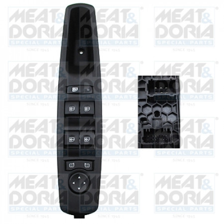 Switch, window winder Window winder switch Front Left RENAULT FLUENCE LAGUNA III 1.5D-Electric 10.07- MEAT & DORIA MD26024