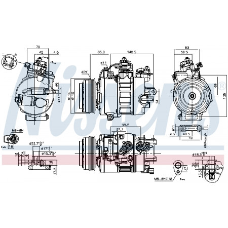 Compresor, climatizare Air-conditioning compressor FORD GALAXY III MONDEO V S-MAX 2.0/2.5 09.12- NISSENS NIS 890792