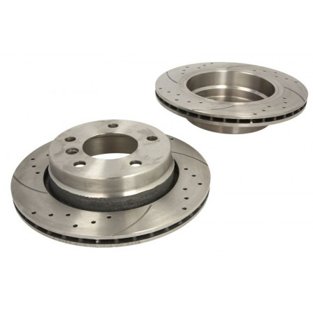 Hocheffiziente Bremsscheibe, 2 Stück, SPEEDMAX, belüftet, schnittgebohrt, hinten links/rechts, Außendurchmesser 276 mm, Dicke 19 mm, BMW 3 E36 3 E46 1,6–2,8 01,95–12,07 SPEEDMAX 5201–01–0836PTUOTUV