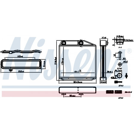 Radiator calorifer caldura FIAT 500L 0.9-1.6D 09.12- NISSENS NIS 707213