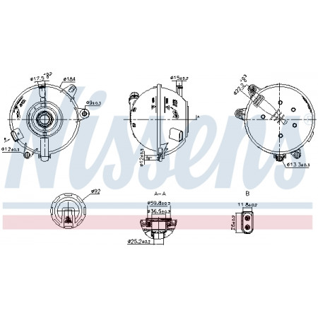 Expansion tank, cooling Expansion tank with level sensor AUDI Q5 11.20- NISSENS NIS 996324