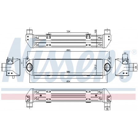 Intercooler, compressor Intercooler LAND ROVER DISCOVERY III DISCOVERY IV RANGE ROVER SPORT I 2.7D 07.04-12.18 NISSENS NIS 96243