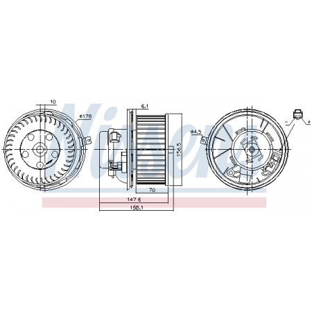 Ventilador, habitáculo Ventilador de aire RENAULT LAGUNA II VEL SATIS 1.6-3.5 03.01- NISSENS NIS 87187