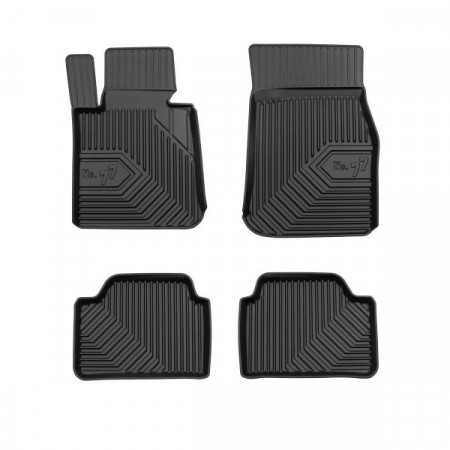 Conjunto de tapetes de borracha Tapetes TPE 4 condutas No. 77 conjunto dianteiro/traseiro cor preto BMW 1 F20 1 F21 07.11- Versão hatchback: Standard FROGUM FRG77407794