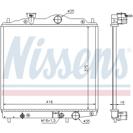 Kühler, Motorkühlung Motorkühler MITSUBISHI COLT IV LANCER V 1.3/1.6 NISSENS NIS 67100
