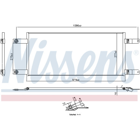Condensator, climatizare A/C condenser SCANIA LPGRS 12.7-9.3D 09.16- NISSENS NIS 941155