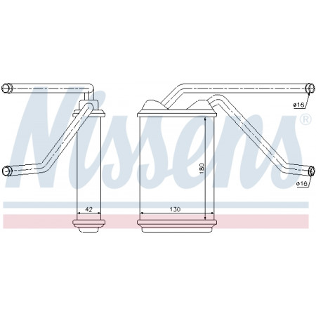 Heat exchanger, cabin heating, heating systems DAEWOO Espero 94 - 2.0 and Benz. Aut. A / C + / - P / C NISSENS NIS 76511