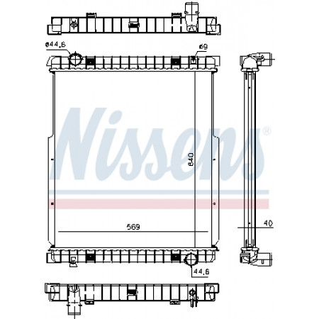 Radiador, refrigeración del motor Radiador de motor sin bastidor IVECO EUROCARGO I-III EUROCARGO IV EUROCARGO V MAGIRUS F4AE0681A-F4AFE611E 09.00- NISSENS NIS 63332