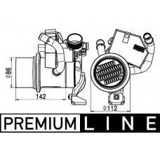 Radiateur, uitlaatgasrecirculatie EGR klep gasradiator AUDI A3 Q2 Q3 TT SEAT ATECA LEON SKODA OCTAVIA III SUPERB III VW ARTEON GOLF SPORTSVAN VII GOLF VII PASSAT B8 SHARAN TIGUAN 1.6D/2.0D 05.11- MAHLE CE 5 000P