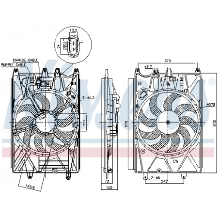 Ventola radiatore Ventola radiatore con alloggiamento FIAT TIPO 1.4 10.15- NISSENS NIS 85937