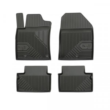Conjunto de tapetes de borracha Tapetes TPE 4 condutas No. 77 conjunto dianteiro/traseiro cor preto HYUNDAI I30 11.16- FROGUM FRG77409521