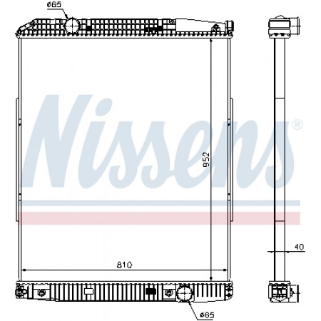 Radiator, racire motor Radiator motor fara cadru  MERCEDES ACTROS ACTROS MP2 / MP3 ZETROS OM541.920-OM926.947 04.96- NISSENS NIS 626490