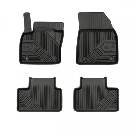 Set rubberen matten Vloermatten TPE 4 stuks kanalen nr. 77 voor/achter set kleur zwart VOLVO XC40 10.17- FROGUM FRG77407879